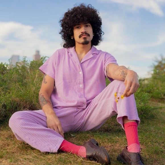 Big Bud Press lilac pantry button up - Picture 2 of 5